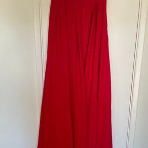 Fame and Partners Red Formal Lined Full Length Skirt Size US 4